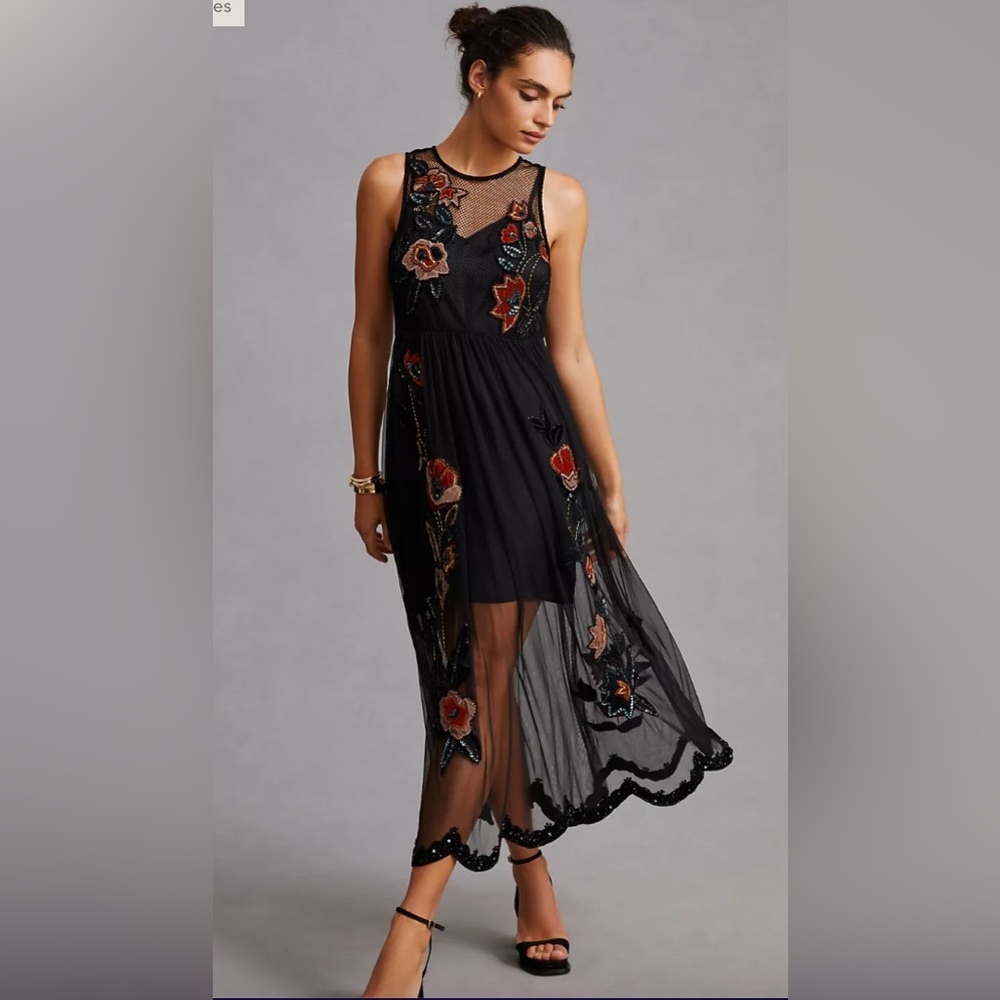 Not So Serious by Pallavi Mohammed Midnight Garden Maxi Dress size 2